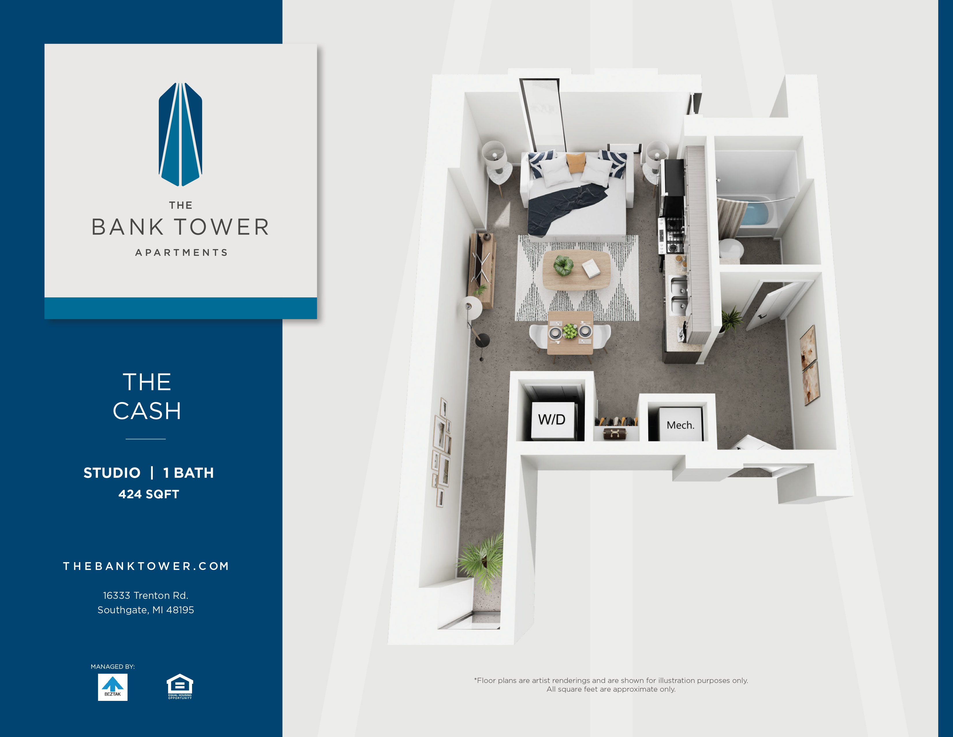 The Cash floor plan